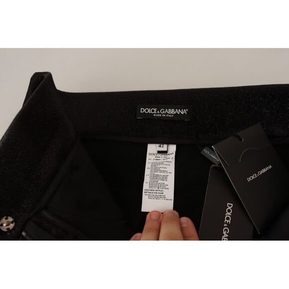 Dolce & Gabbana Dolce Gabbana Metallic Trousers PAN71900 Women Black Jeans & - Picture 4 of 4
